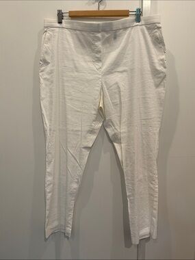 Theory Linen White Lightweight Pants